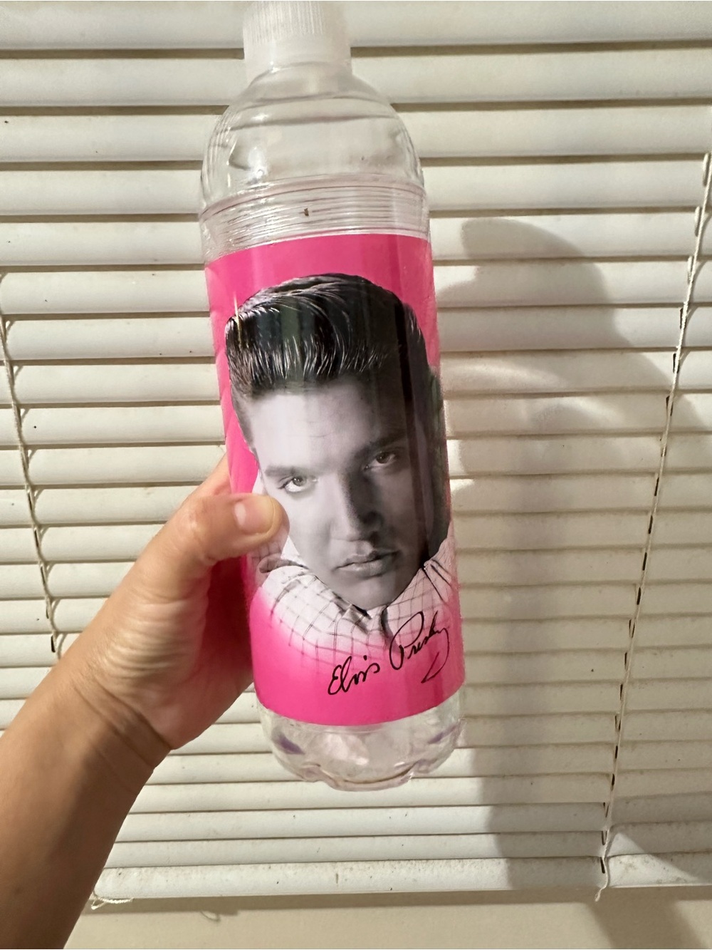 clear plastic Spoontiques water bottle Elvis Presley - Picture 2 of 3